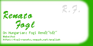 renato fogl business card